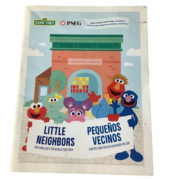 Sesame Street Little Neighbors Activity Book Bilingual Kids Collaboration PSEG - Picture 7 of 13